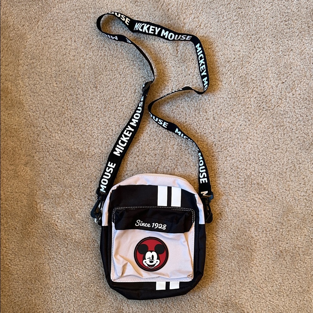 Disney Mickey Mouse Black and White Crossbody Bag